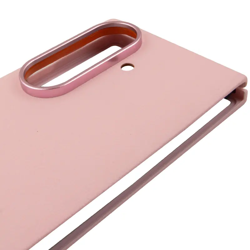 Шкіряний чохол Leather Case (AAA) для Samsung Galaxy Z Fold6, Pink 3, Штучна шкіра, купити оптом з доставкою
