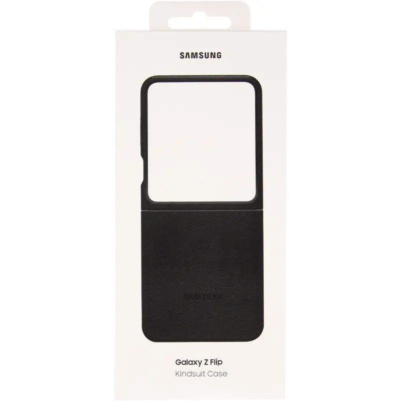 Шкіряний чохол Leather Case (AAA) для Samsung Galaxy Z Flip6, Black 4, Штучна шкіра, купити оптом з доставкою