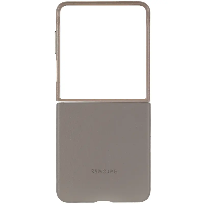 Шкіряний чохол Leather Case (AAA) для Samsung Galaxy Z Flip6, Gray 5, Штучна шкіра, купити оптом з доставкою