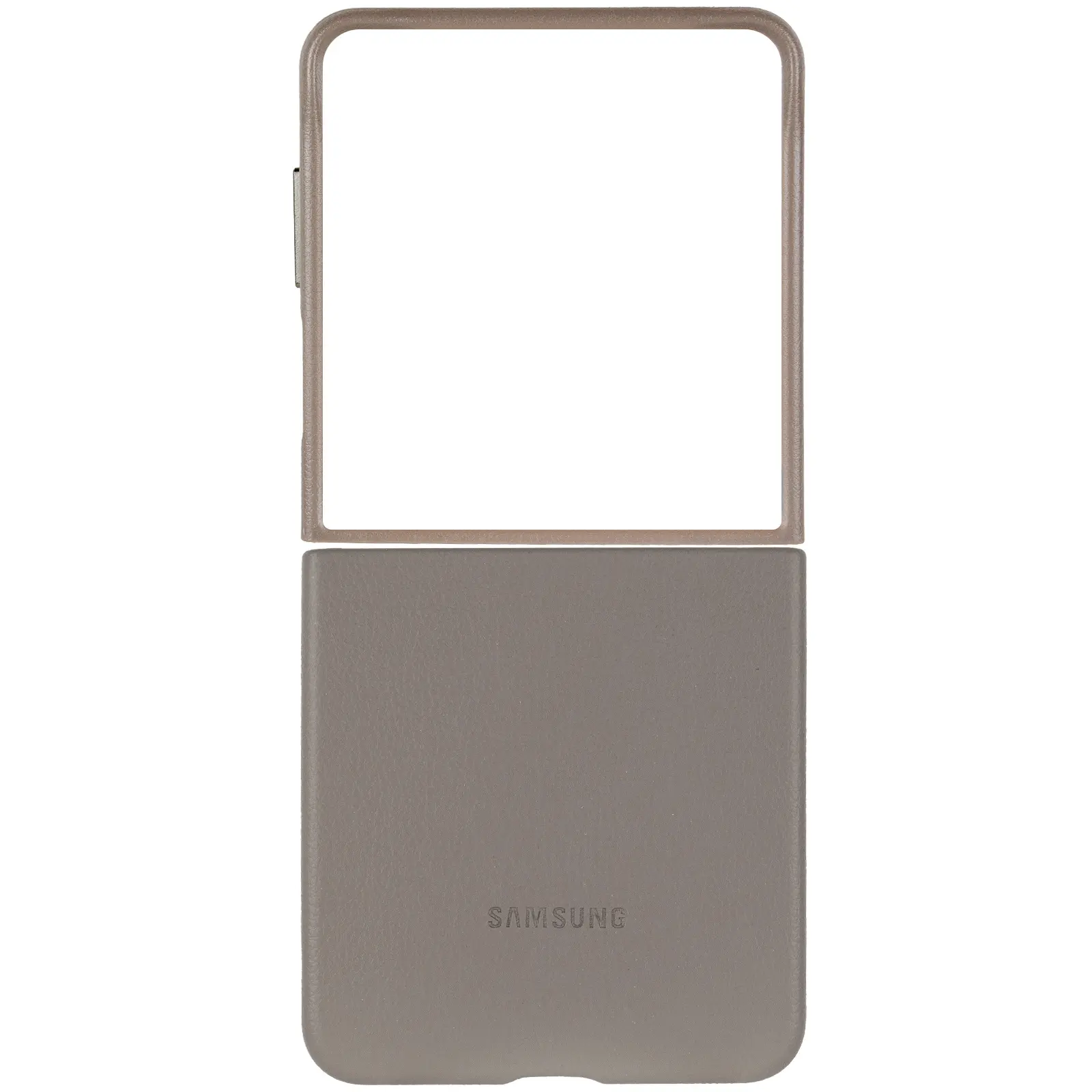 Шкіряний чохол Leather Case (AAA) для Samsung Galaxy Z Flip6, Gray 5, Штучна шкіра, купити оптом з доставкою