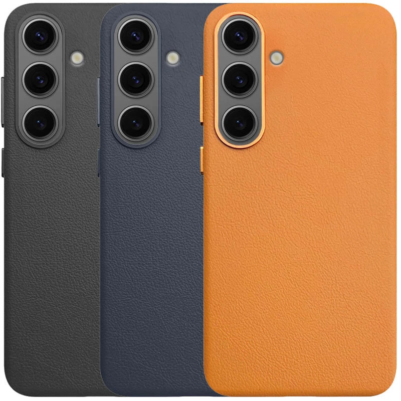 Шкіряний чохол Leather Case (AAA) для Samsung Galaxy S25+, Штучна шкіра, купити оптом з доставкою