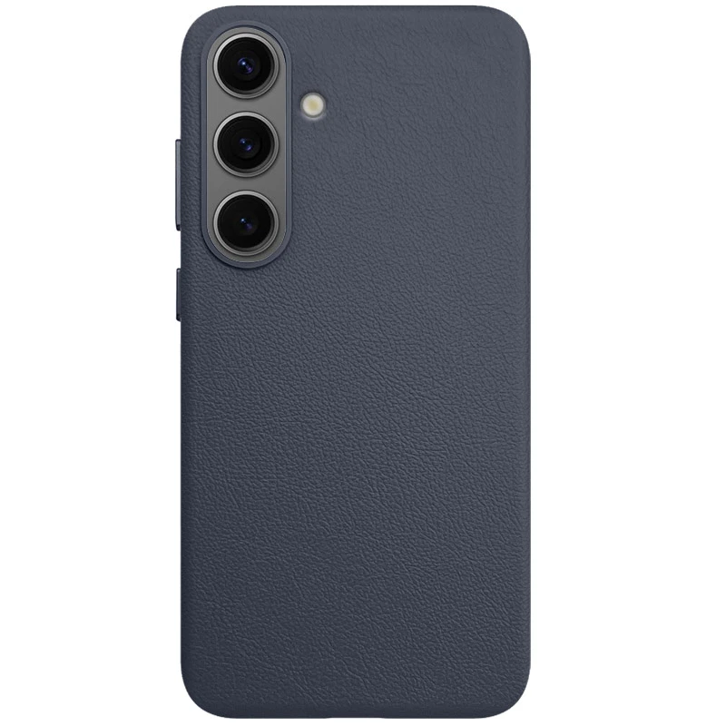 Шкіряний чохол Leather Case (AAA) для Samsung Galaxy S25, Midnight Blue, Штучна шкіра, купити оптом з доставкою