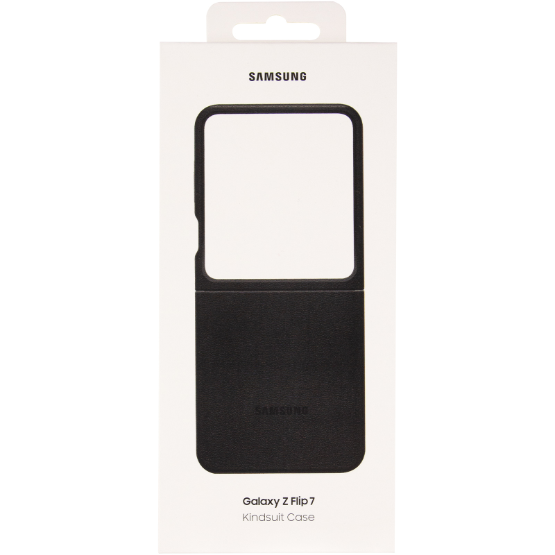 Шкіряний чохол Leather Case (AAA) для Samsung Galaxy Z Flip7, Black 4, Штучна шкіра, купити оптом з доставкою