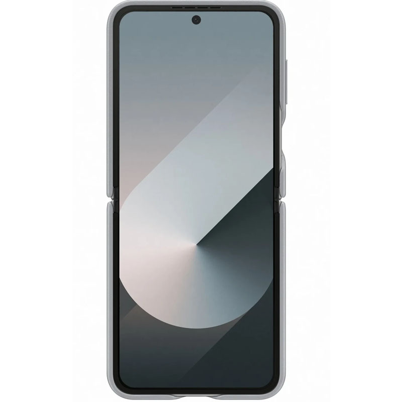 Шкіряний чохол Leather Case (AAA) для Samsung Galaxy Z Flip7, Light Gray 1, Штучна шкіра, купити оптом з доставкою