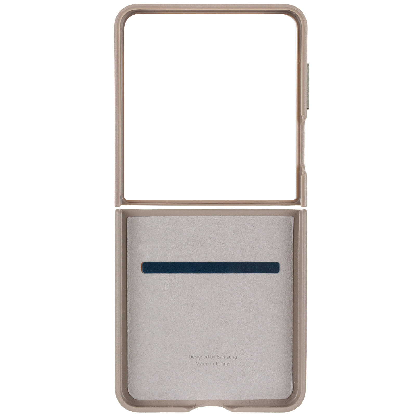 Шкіряний чохол Leather Case (AAA) для Samsung Galaxy Z Flip7, Light Gray 3, Штучна шкіра, купити оптом з доставкою