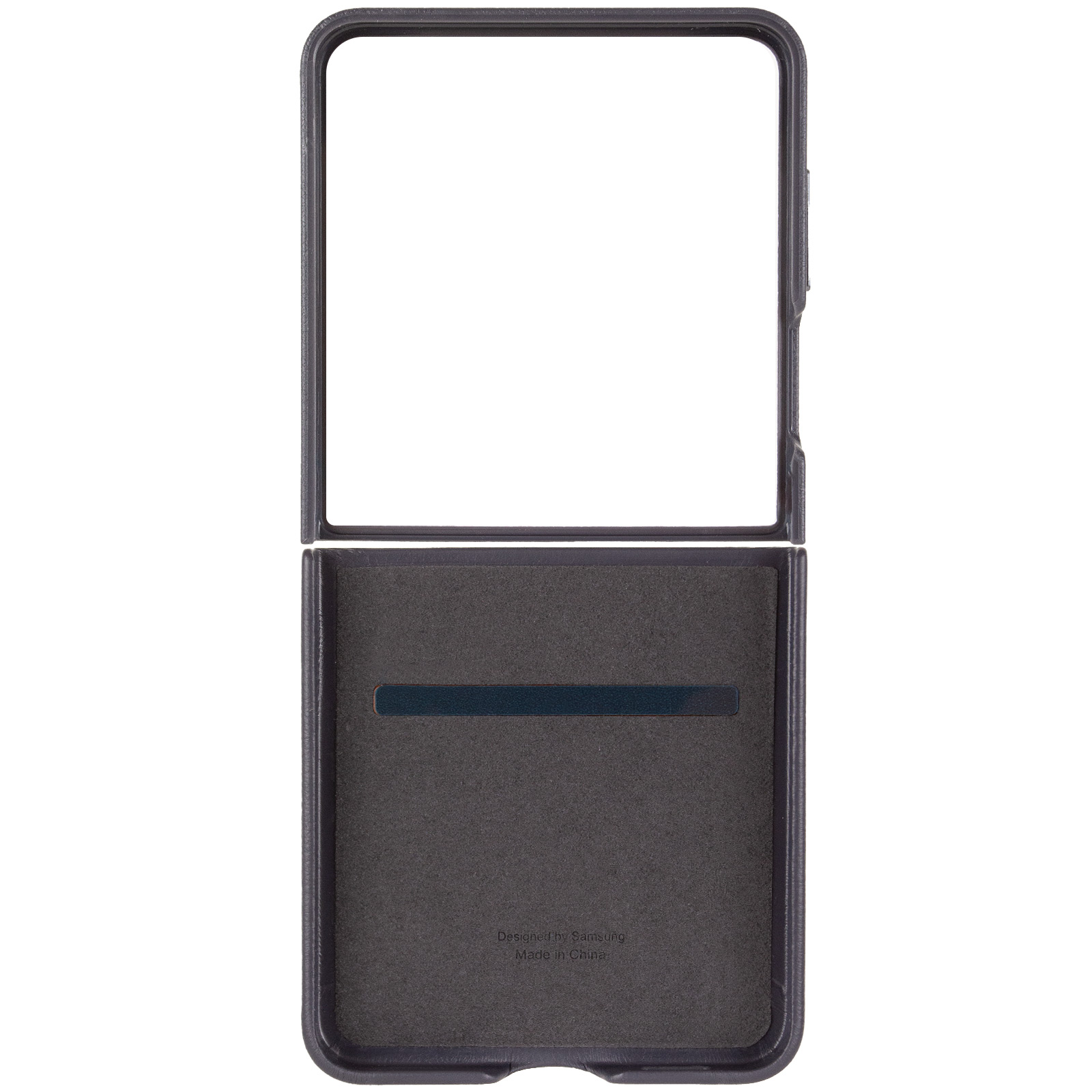 Шкіряний чохол Leather Case (AAA) для Samsung Galaxy Z Flip7, Dark Gray 2, Штучна шкіра, купити оптом з доставкою