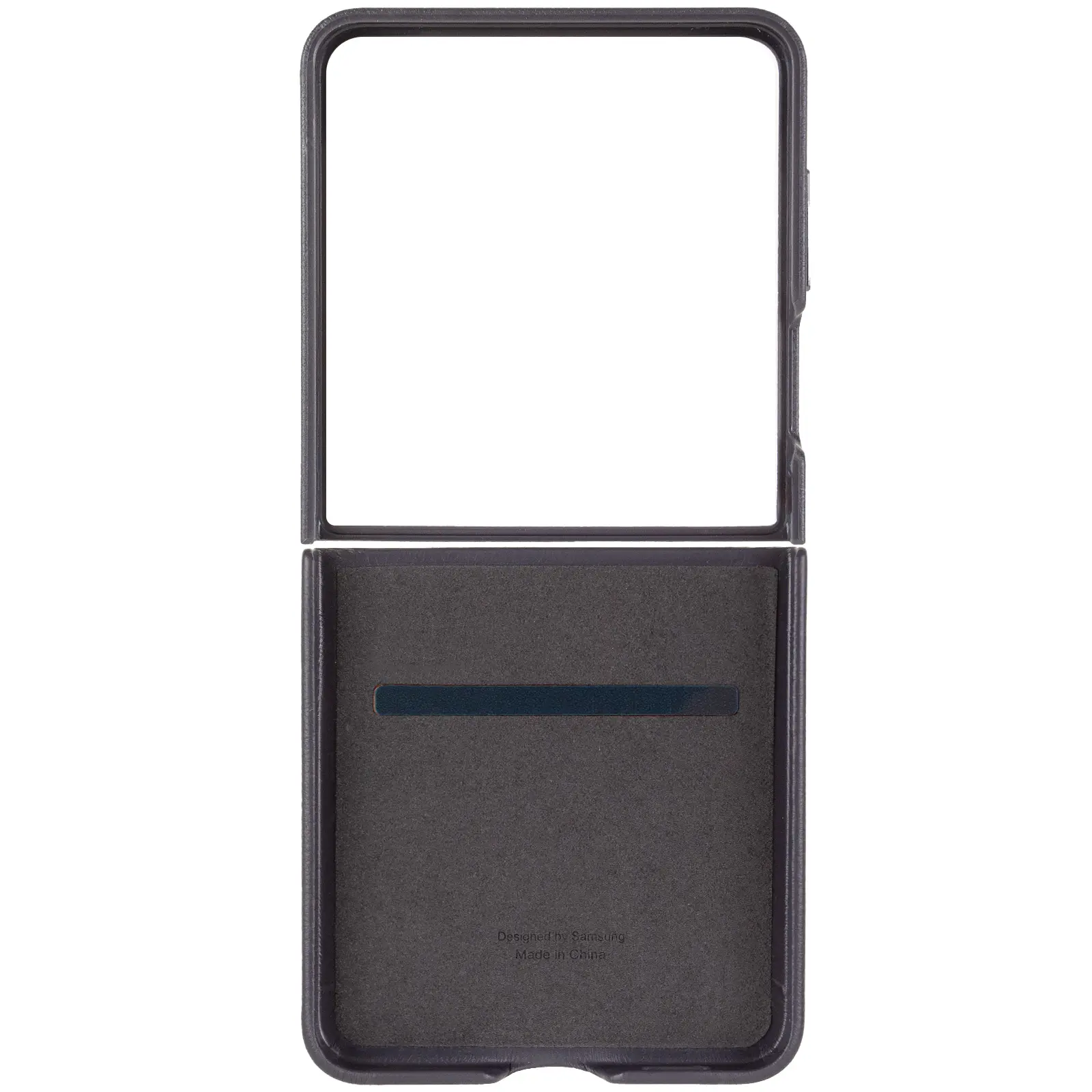 Уцінка Шкіряний чохол Leather Case (AAA) для Samsung Galaxy Z Flip7, Відкрита упаковка / Dark Gray 2, Штучна шкіра, купити оптом з доставкою