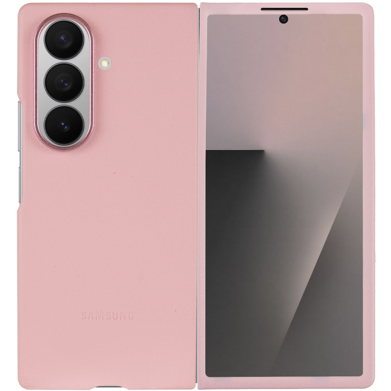 Шкіряний чохол Leather Case (AAA) для Samsung Galaxy Z Fold7, Pink 1, Штучна шкіра, купити оптом з доставкою