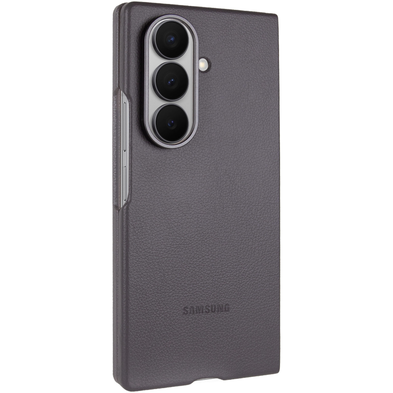 Уцінка Шкіряний чохол Leather Case (AAA) для Samsung Galaxy Z Fold7, Відкрита упаковка / Gray, Штучна шкіра, купити оптом з доставкою