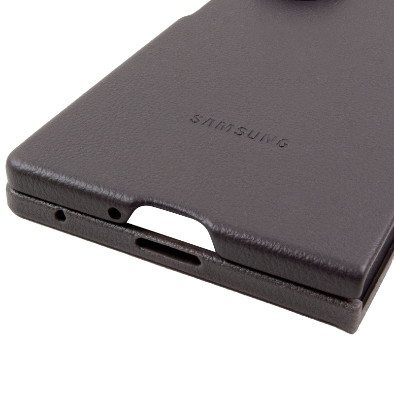 Уцінка Шкіряний чохол Leather Case (AAA) для Samsung Galaxy Z Fold7, Відкрита упаковка / Gray 4, Штучна шкіра, купити оптом з доставкою