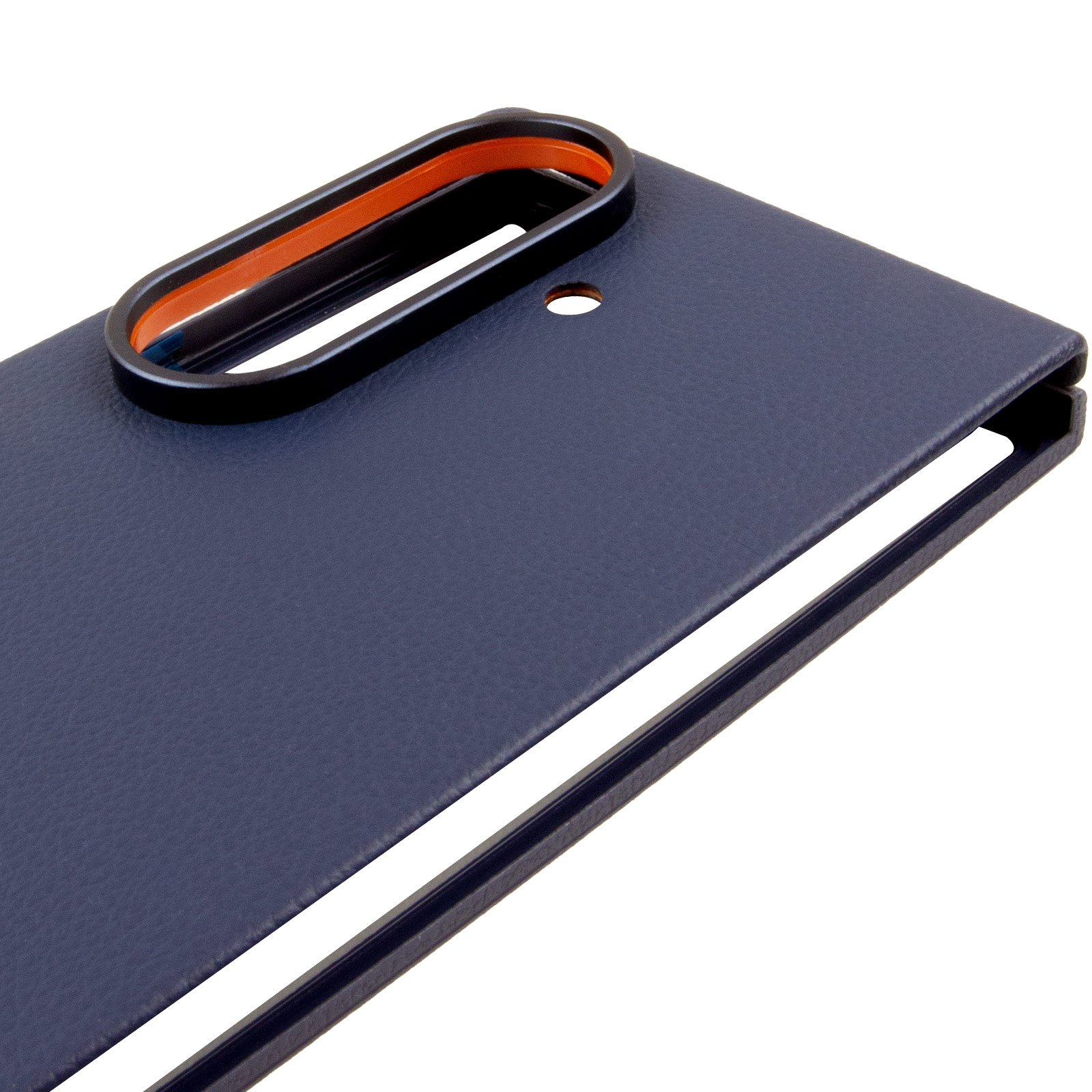 Уцінка Шкіряний чохол Leather Case (AAA) для Samsung Galaxy Z Fold7, Відкрита упаковка / Navy 3, Штучна шкіра, купити оптом з доставкою