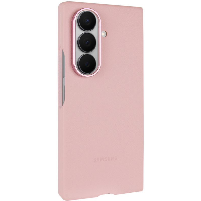 Уцінка Шкіряний чохол Leather Case (AAA) для Samsung Galaxy Z Fold7, Відкрита упаковка / Pink, Штучна шкіра, купити оптом з доставкою