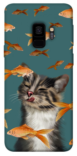 Чохол itsPrint Cat with fish для Samsung Galaxy S9