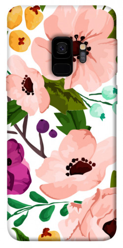 Чехол itsPrint Акварельные цветы для Samsung Galaxy S9