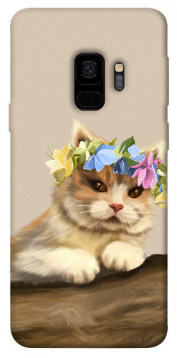 Чехол itsPrint Cat in flowers для Samsung Galaxy S9