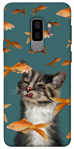 Чехол itsPrint Cat with fish для Samsung Galaxy S9+
