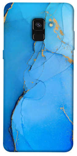 Чехол itsPrint Синий с золотом для Samsung A530 Galaxy A8 (2018)
