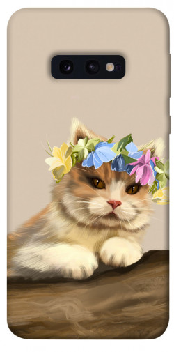 Чехол itsPrint Cat in flowers для Samsung Galaxy S10e