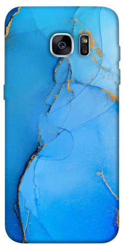 Чехол itsPrint Синий с золотом для Samsung G935F Galaxy S7 Edge