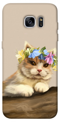 Чехол itsPrint Cat in flowers для Samsung G935F Galaxy S7 Edge
