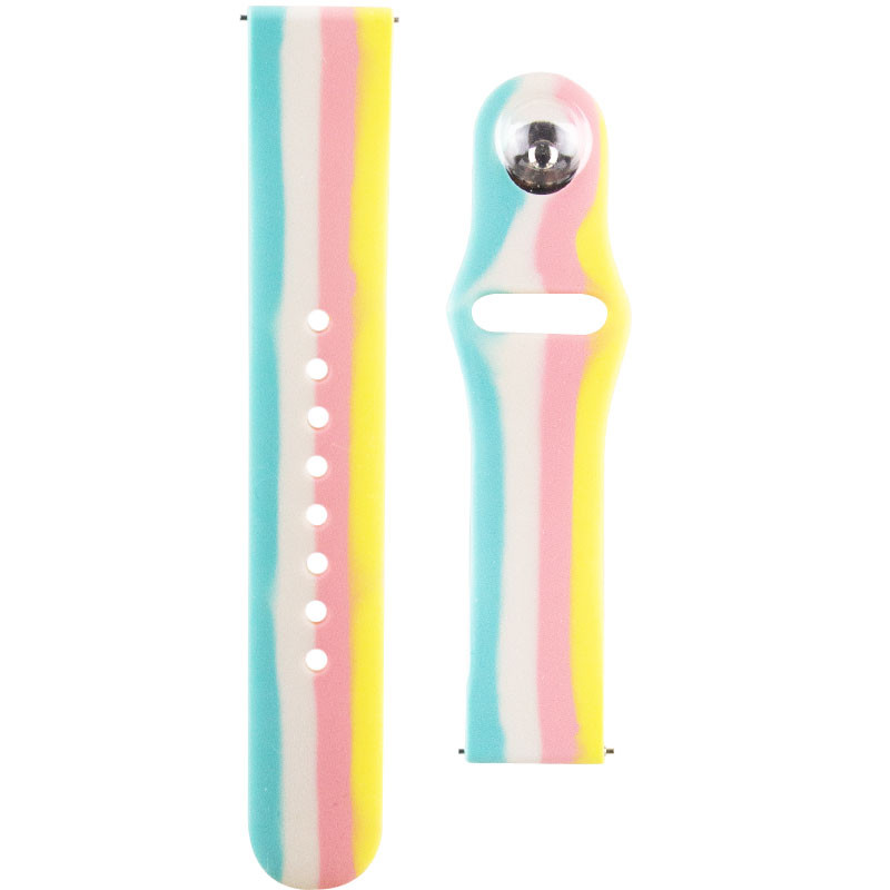 Силиконовый ремешок Rainbow для Xiaomi Amazfit/Samsung 20 mm смотреть фото №1