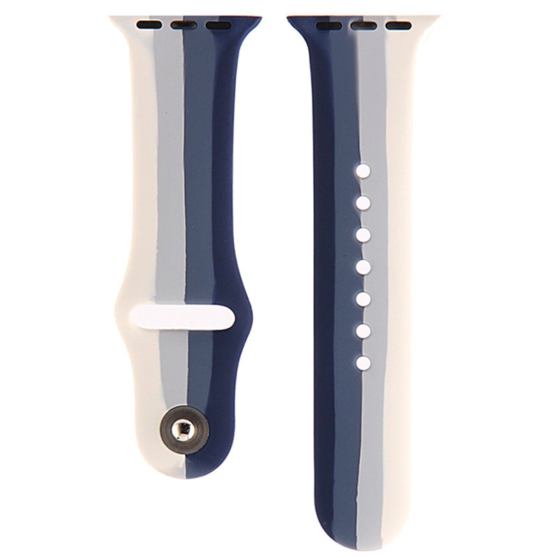 Силіконовий ремінець Rainbow для Apple Watch 38/40/41/42mm(ser.10) на малюнкі №1