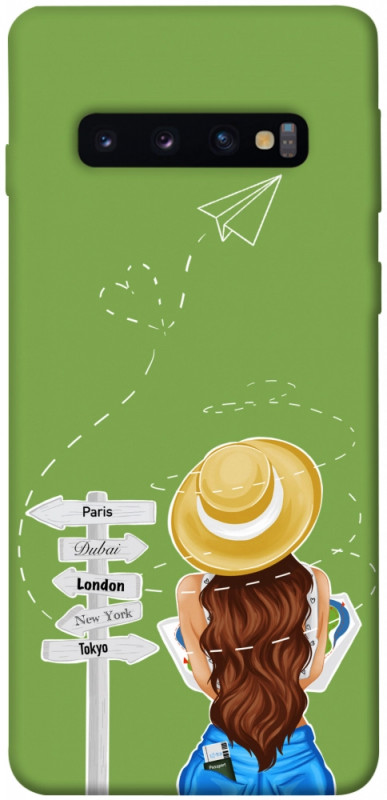 Чехол itsPrint Travel girl для Samsung Galaxy S10, lifestyle, купить оптом с доставкой