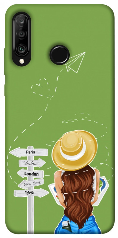Чехол itsPrint Travel girl для Huawei P30 lite, lifestyle, купить оптом с доставкой