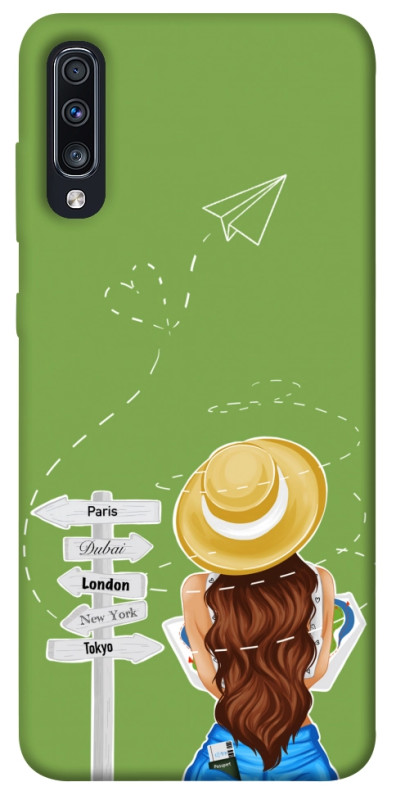 Чехол itsPrint Travel girl для Samsung Galaxy A70 (A705F), lifestyle, купить оптом с доставкой