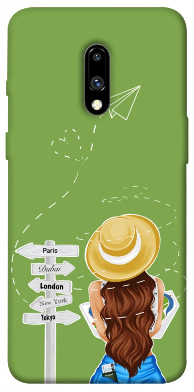 Чехол itsPrint Travel girl для OnePlus 7, lifestyle, купить оптом с доставкой