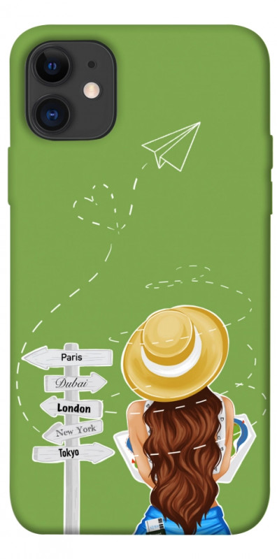 Чехол itsPrint Travel girl для Apple iPhone 11 (6.1"), lifestyle, купить оптом с доставкой