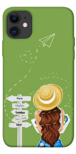 Чехол itsPrint Travel girl для Apple iPhone 11 (6.1")