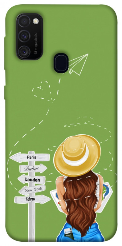Чехол itsPrint Travel girl для Samsung Galaxy M30s / M21, lifestyle, купить оптом с доставкой