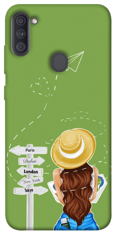 Чехол itsPrint Travel girl для Samsung Galaxy A11, lifestyle, купить оптом с доставкой