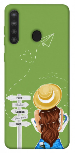 Чохол itsPrint Travel girl для Samsung Galaxy A21