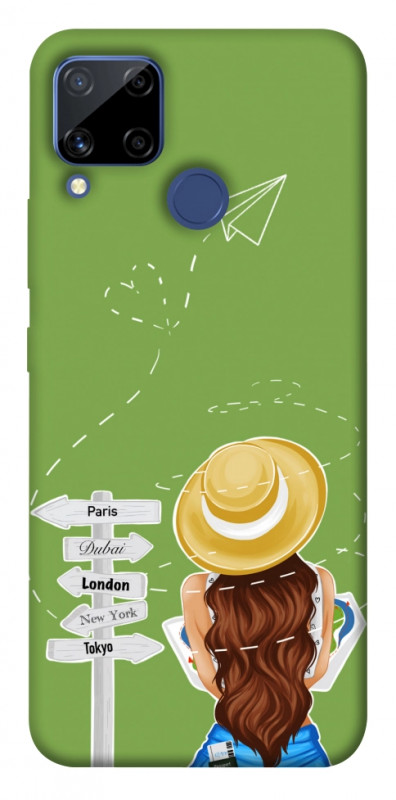 Чехол itsPrint Travel girl для Realme C15, lifestyle, купить оптом с доставкой