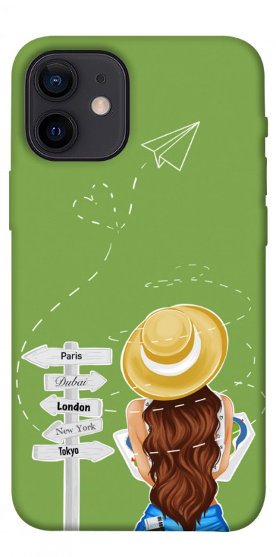 Чехол itsPrint Travel girl для Apple iPhone 12 mini (5.4"), lifestyle, купить оптом с доставкой