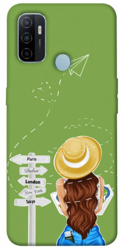 Чохол itsPrint Travel girl для Oppo A53 / A32 / A33