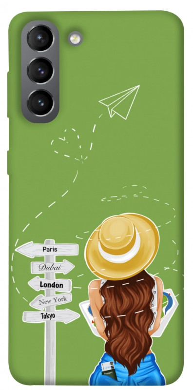 Чехол itsPrint Travel girl для Samsung Galaxy S21, lifestyle, купить оптом с доставкой