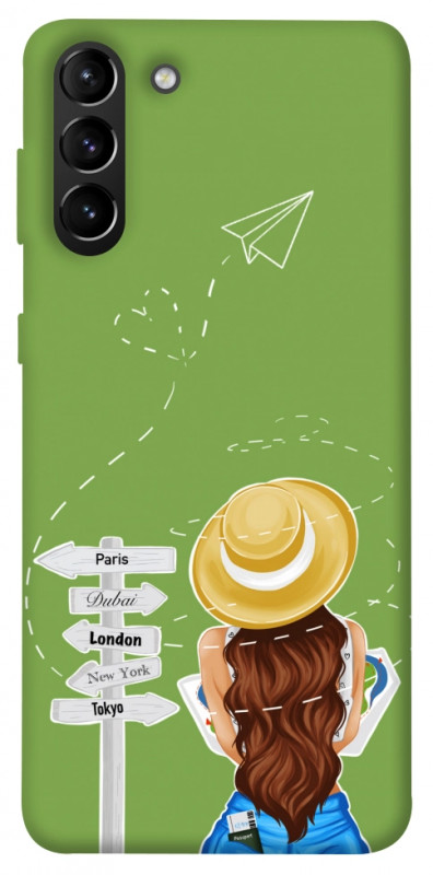 Чехол itsPrint Travel girl для Samsung Galaxy S21+, lifestyle, купить оптом с доставкой