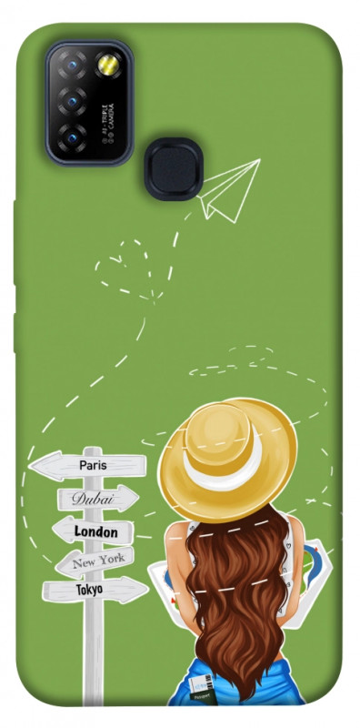 Чехол itsPrint Travel girl для Infinix Hot 10 Lite, lifestyle, купить оптом с доставкой