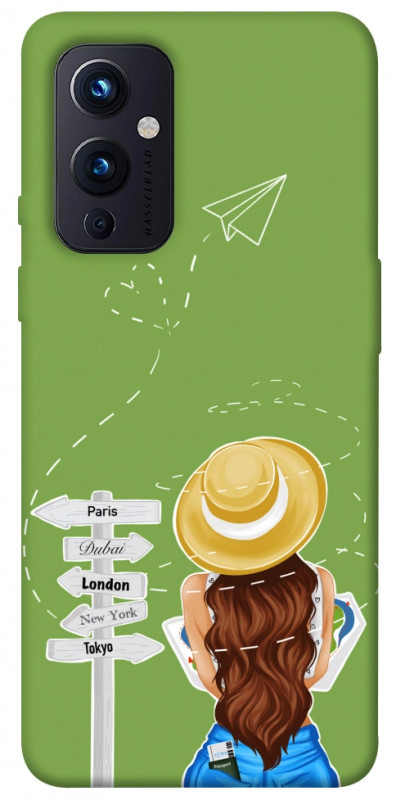 Чехол itsPrint Travel girl для OnePlus 9, lifestyle, купить оптом с доставкой