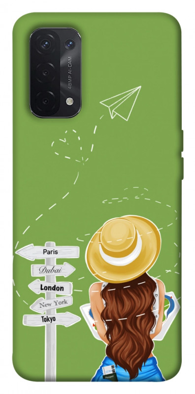 Чехол itsPrint Travel girl для Oppo A54 4G, lifestyle, купить оптом с доставкой