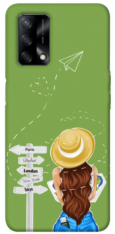Чехол itsPrint Travel girl для Oppo A74 4G, lifestyle, купить оптом с доставкой