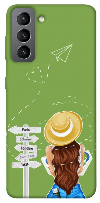 Чехол itsPrint Travel girl для Samsung Galaxy S21 FE, lifestyle, купить оптом с доставкой