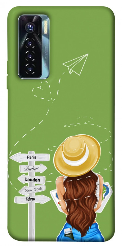 Чехол itsPrint Travel girl для TECNO Camon 17 Pro, lifestyle, купить оптом с доставкой