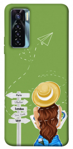 Чехол itsPrint Travel girl для TECNO Camon 17 Pro
