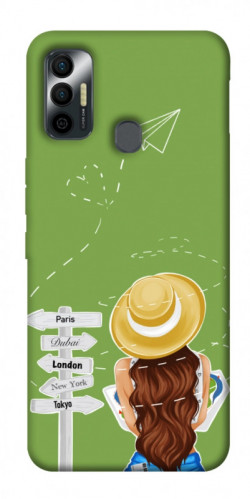 Чехол itsPrint Travel girl для TECNO Spark 7