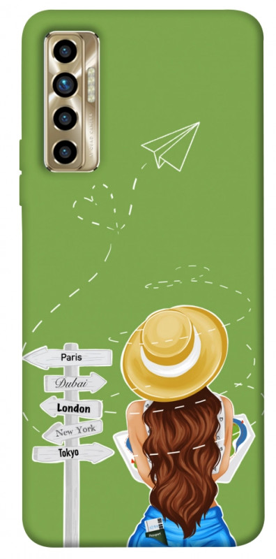 Чехол itsPrint Travel girl для TECNO Camon 17P, lifestyle, купить оптом с доставкой