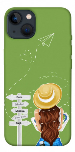 Чехол itsPrint Travel girl для Apple iPhone 13 (6.1")